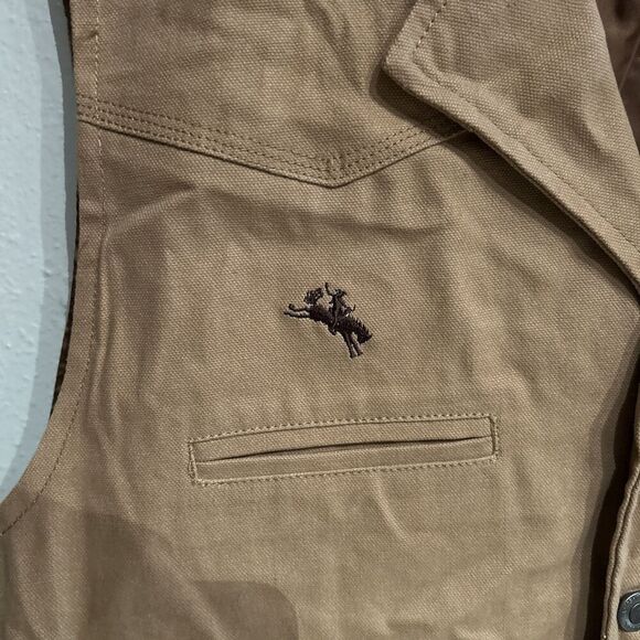 Wyoming Traders | Canvas Bronco Vest | Color: Beige Tan | Size: L | Pre-Owned - Picture 2 of 8